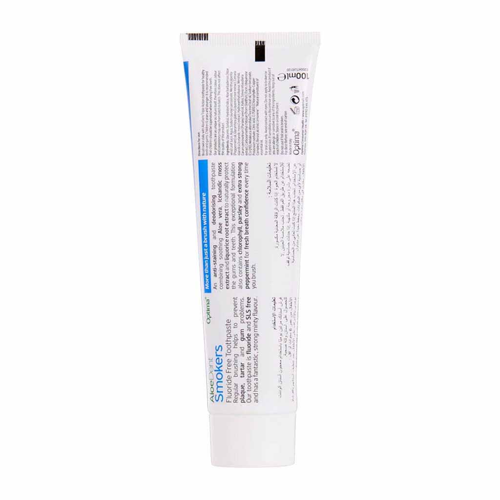 Aloe Dent, Anti-Staining Toothpaste for Smokers, Toothpaste to reduce stains and freshen breath, 100ml