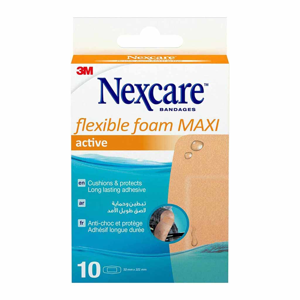 Nexcare 3M Flexible Foam Maxi Active 10 Bandages