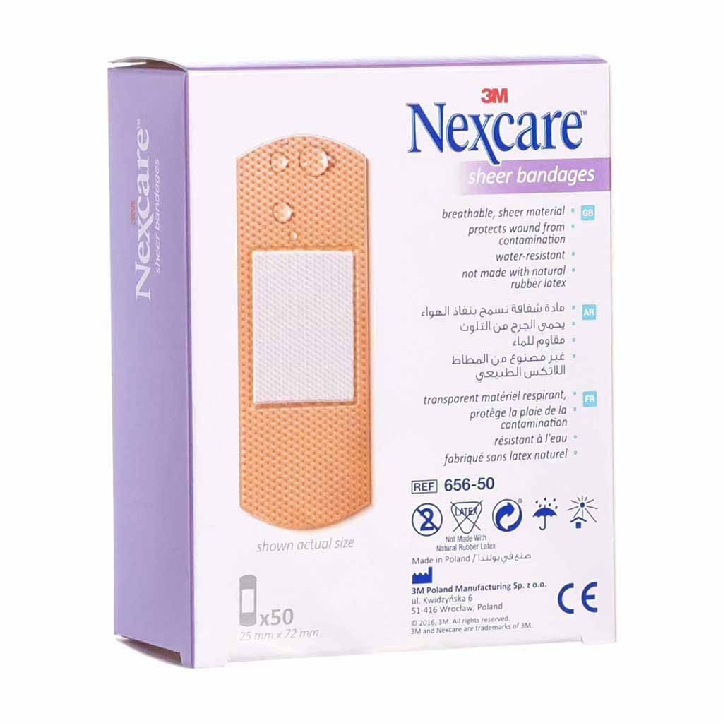 3M Nexcare, Sheer 50 bandages, Breathable sheer bandages with UV protection