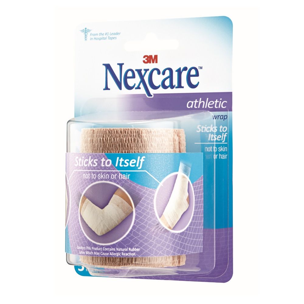 3M Nexcare Athletic Wrap - Tan, Size 3 inch x 2.2 yards