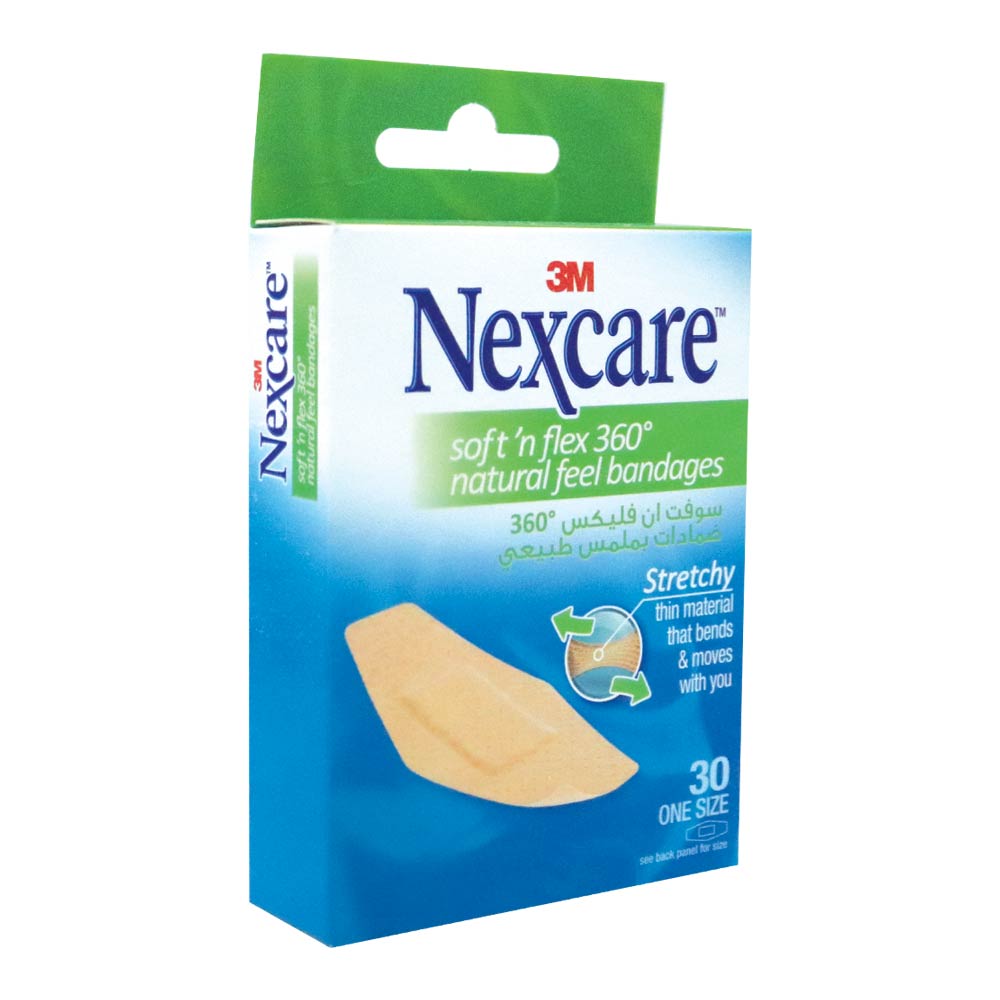3M Nexcare, Soft and flex bandage 572-30D, Stretchable bandage for comfortable wound care