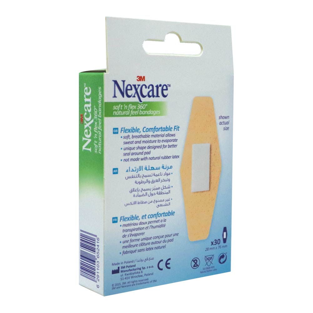 3M Nexcare, Soft and flex bandage 572-30D, Stretchable bandage for comfortable wound care