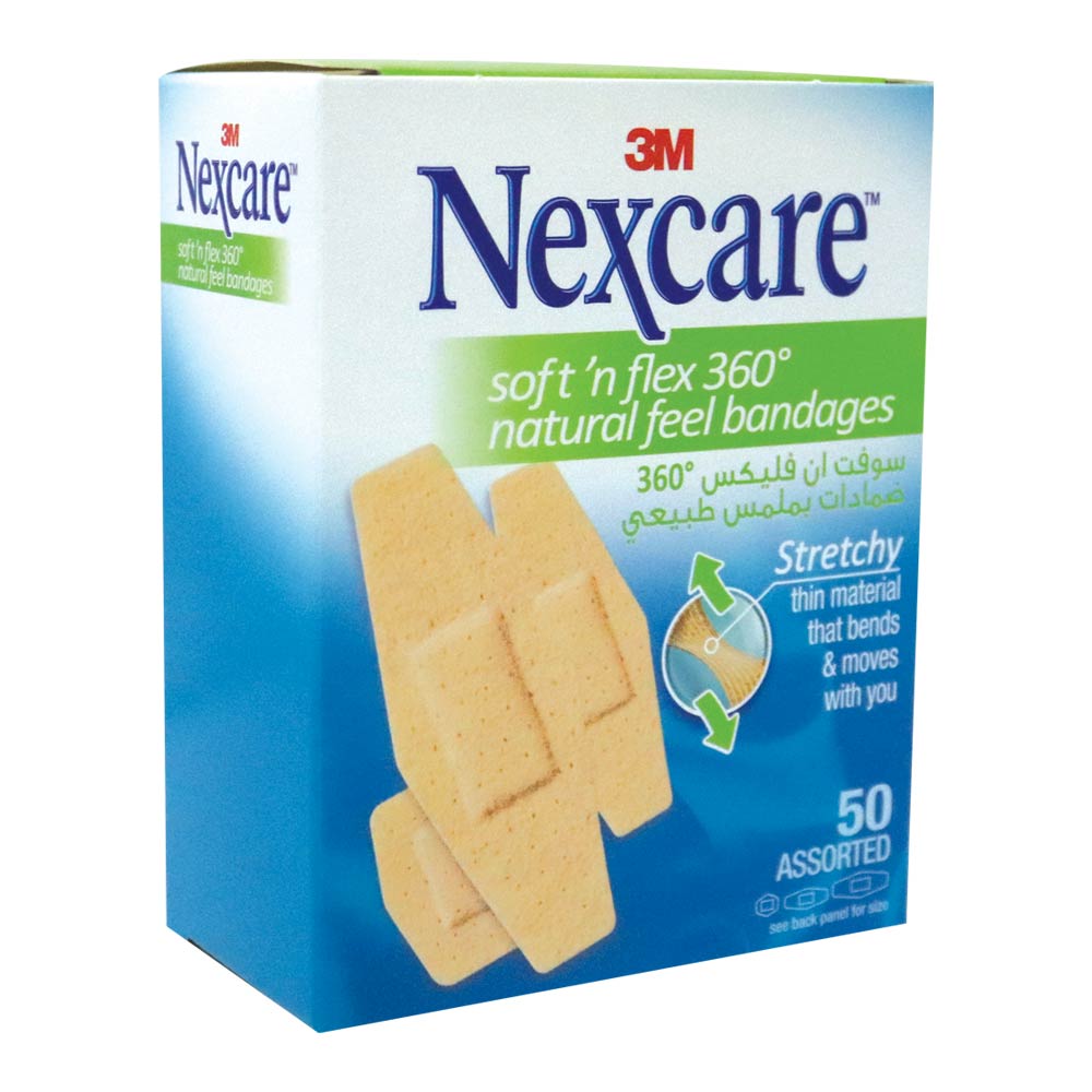 3M Nexcare, Soft and flex assorted bandages, Stretchable assorted bandages for flexible wound care
