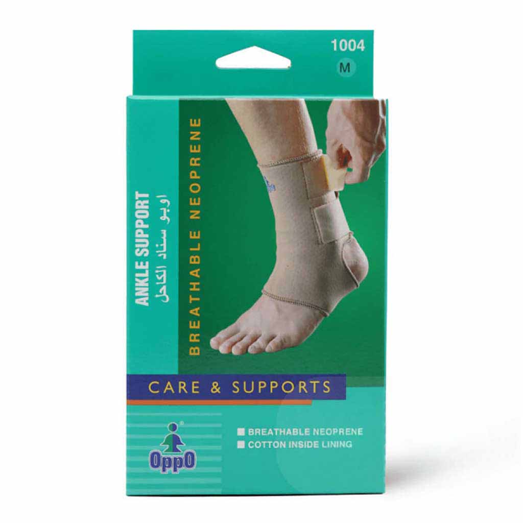 Oppo, 1004 Ankle Support with Velcro Medium, Medium ankle support brace with adjustable Velcro strap