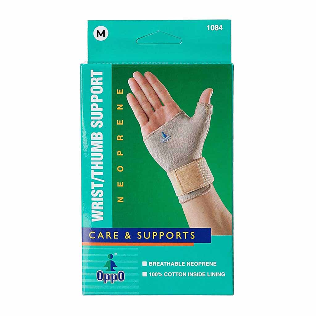 Oppo, 1084 Wrist/Thumb Support Medium, Medium size wrist and thumb support brace for joint stability