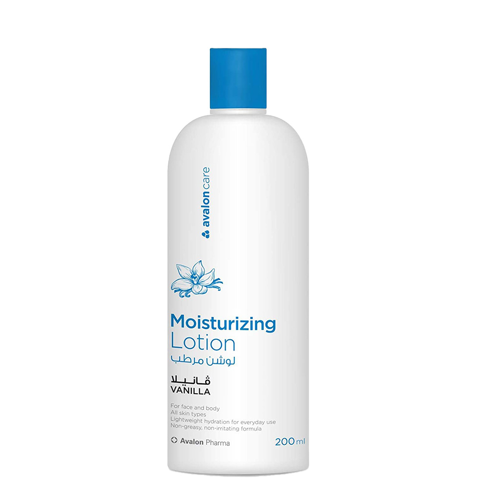 Avalon Care, Moisturizing Lotion Vanilla, Hydrating lotion with vanilla scent for soft skin, 200 ml