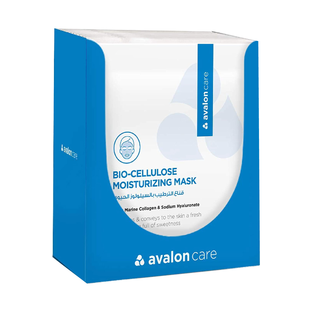 Avalon Care, Bio-cellulose moisturizing mask, Hydrating facial mask for deep skin nourishment, 10 ml