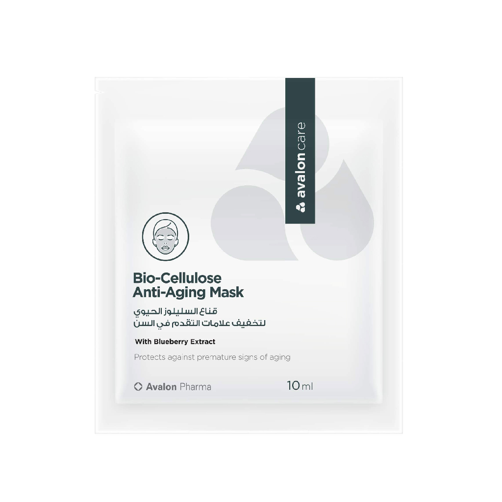 Avalon Care, Bio-cellulose anti-aging mask, Hydrating facial mask with anti-aging properties