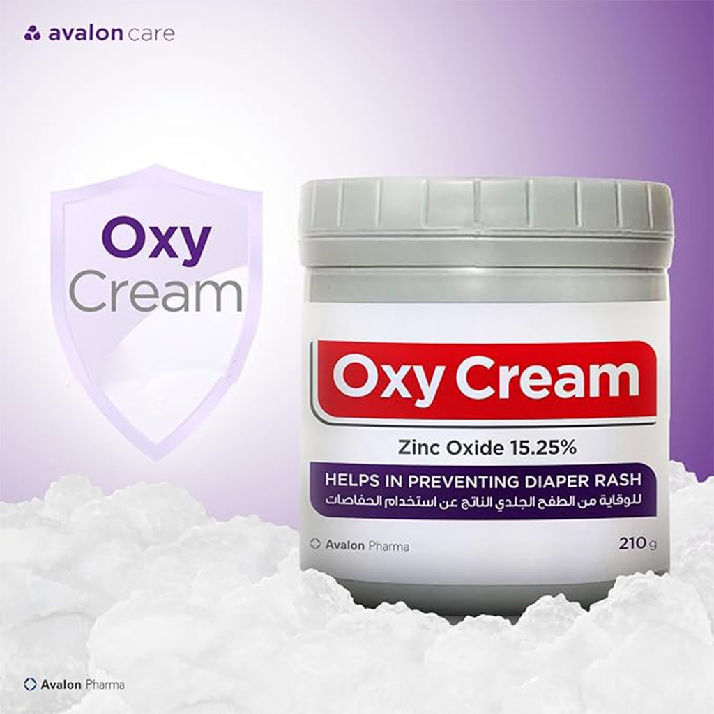 Avalon Care, Oxy Cream for Baby Diaper Rash, Soothing cream for diaper rash, 125g