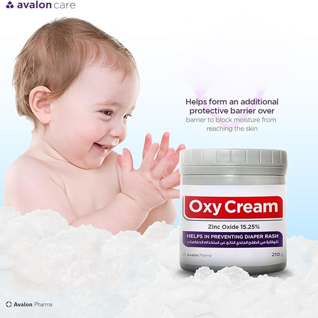 Avalon Care, Oxy Cream for Baby Diaper Rash, Soothing cream for diaper rash, 125g