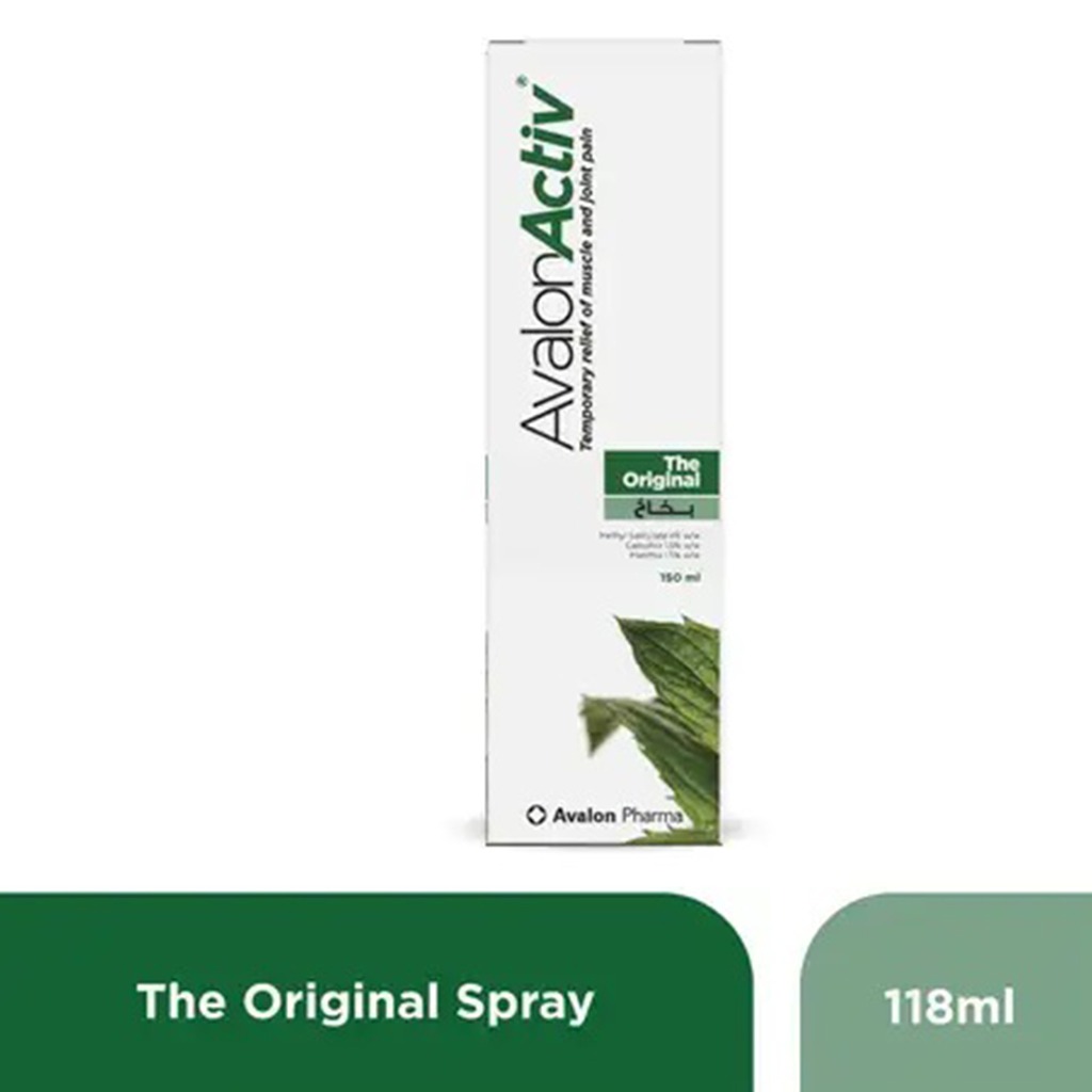 Avalon Activ, Original Spray for Muscle & Joint Pain Relief, Fast-acting soothing spray, 118ml