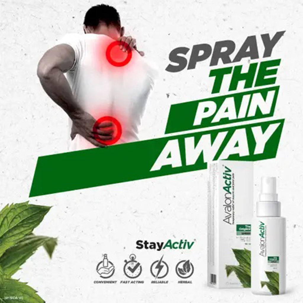 Avalon Activ, Original Spray for Muscle & Joint Pain Relief, Fast-acting soothing spray, 118ml