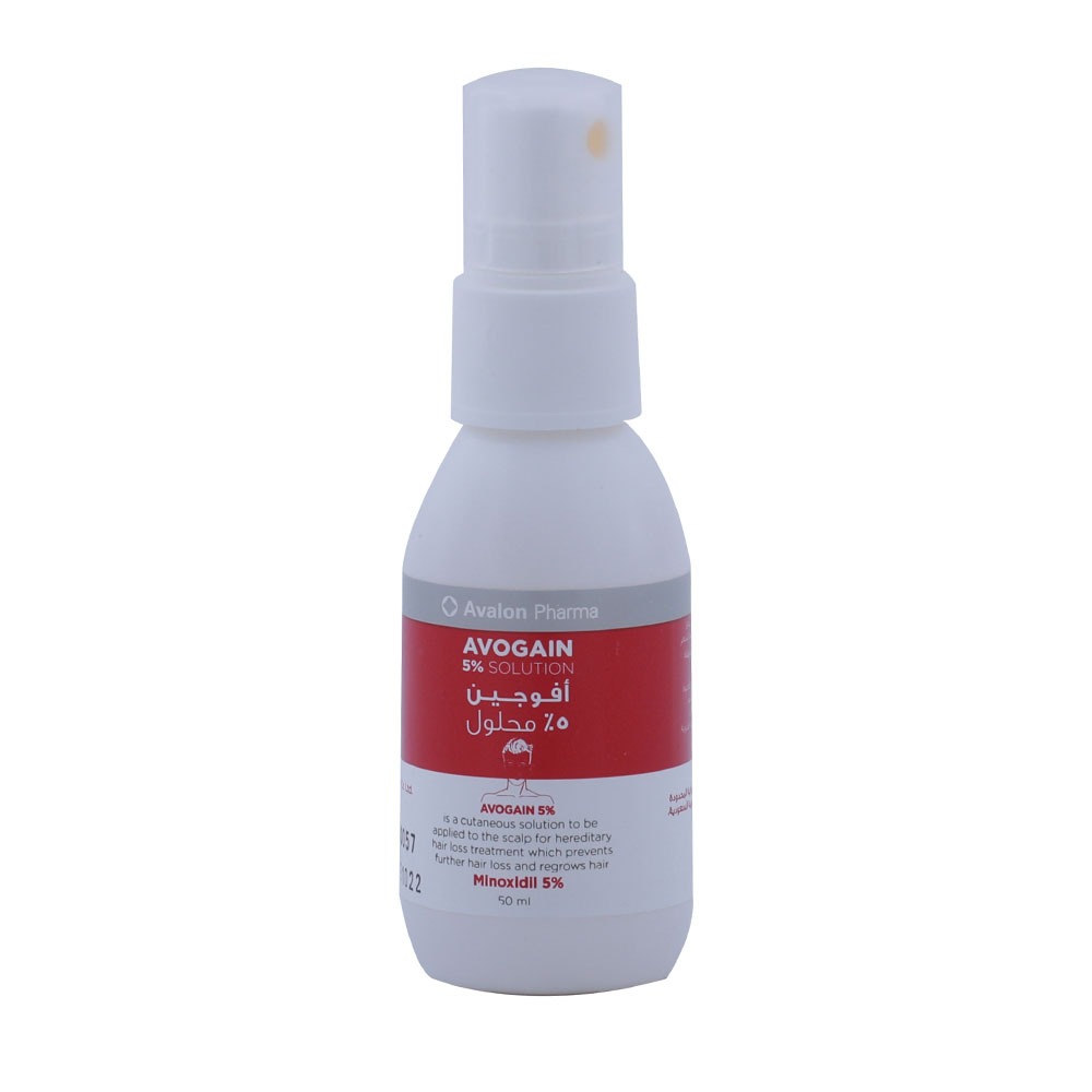 Avogain, 5% solution, Hair growth treatment solution for thinning hair, 50ml