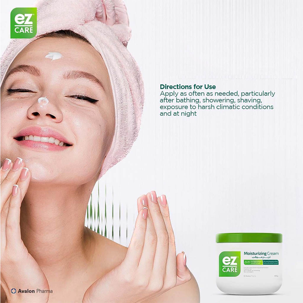Avalon, Ez Care Moisturizing Cream, Face and body moisturizer for dry and sensitive skin, 450g