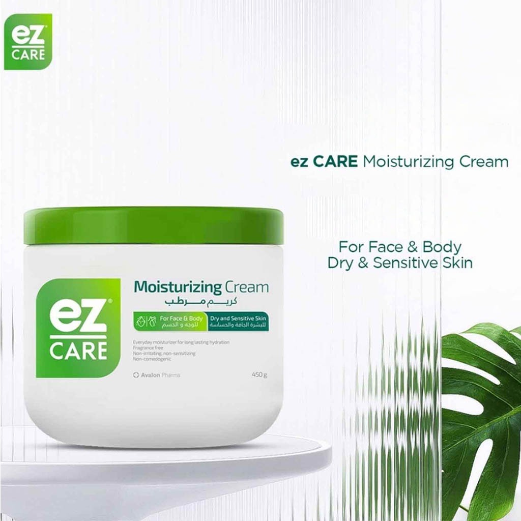 Avalon, Ez Care Moisturizing Cream, Face and body moisturizer for dry and sensitive skin, 450g