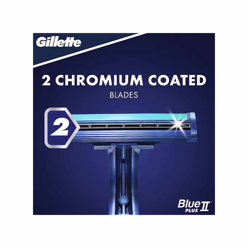 Gillette, Blue II Plus Disposable Razors, Comfortable Double Blade Disposable Razors, 5 razors