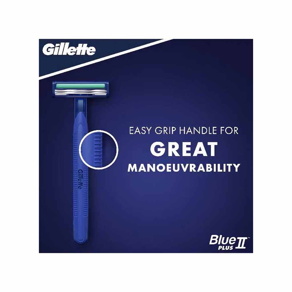 Gillette, Blue II Plus Disposable Razors, Comfortable Double Blade Disposable Razors, 5 razors