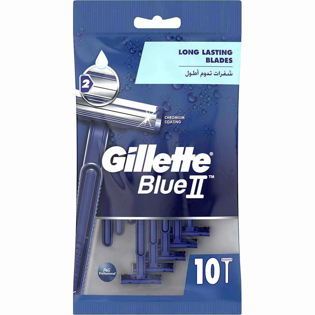 Gillete Blue II Plus Ultra Grip Disposable Razors 10 Count