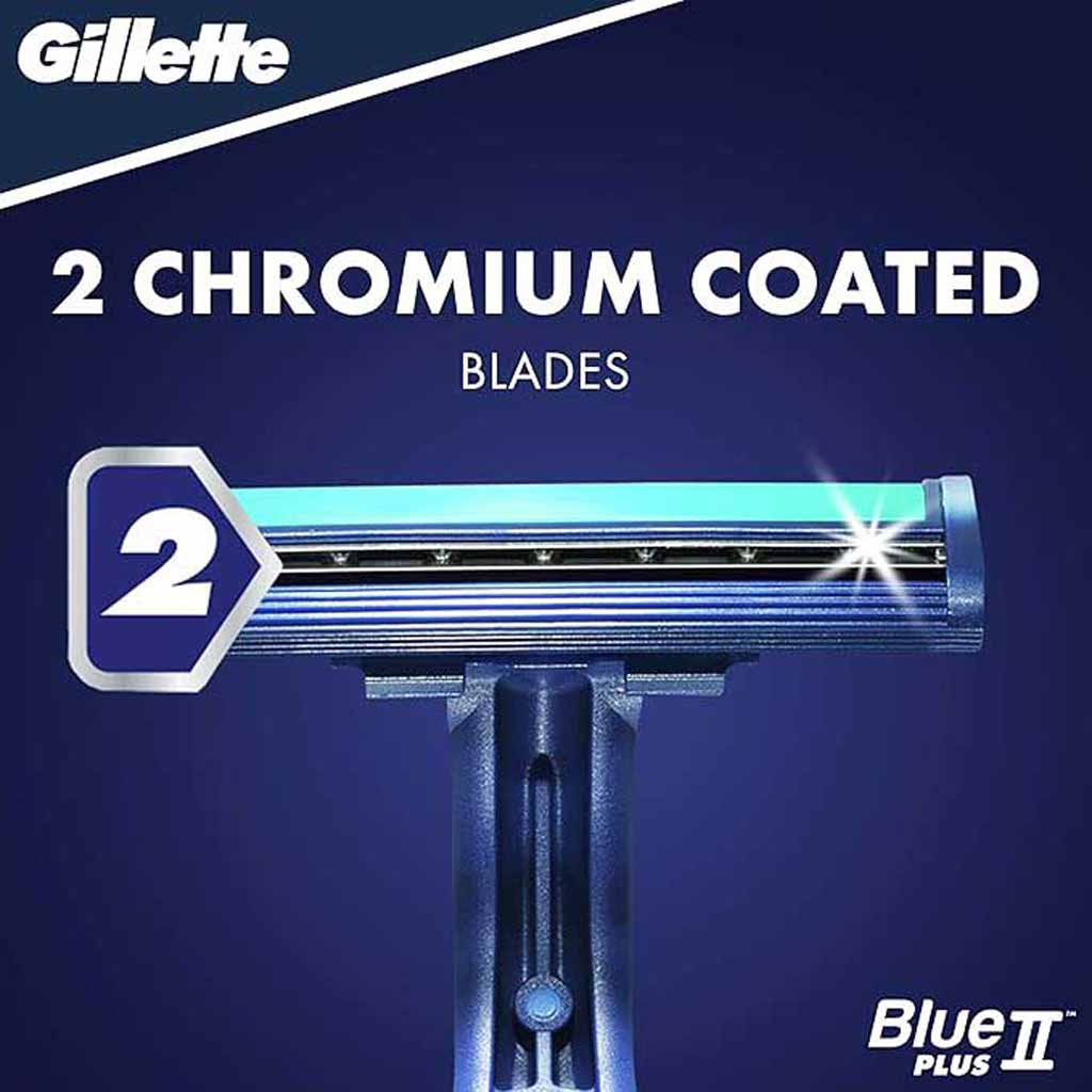 Gillette, Blue II Plus Ultra Grip Disposable Razors, Comfortable disposable razors with ultra grip, 15 pcs