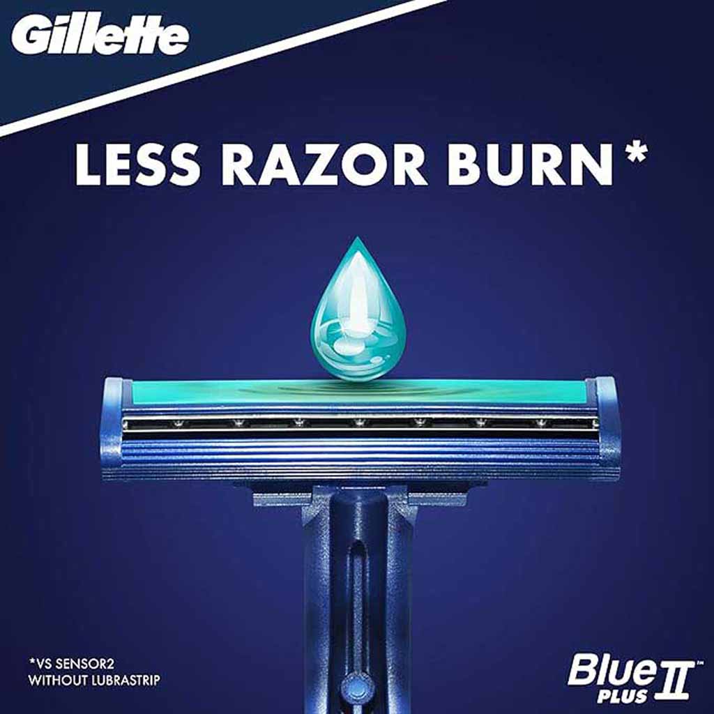 Gillette, Blue II Plus Ultra Grip Disposable Razors, Comfortable disposable razors with ultra grip, 15 pcs