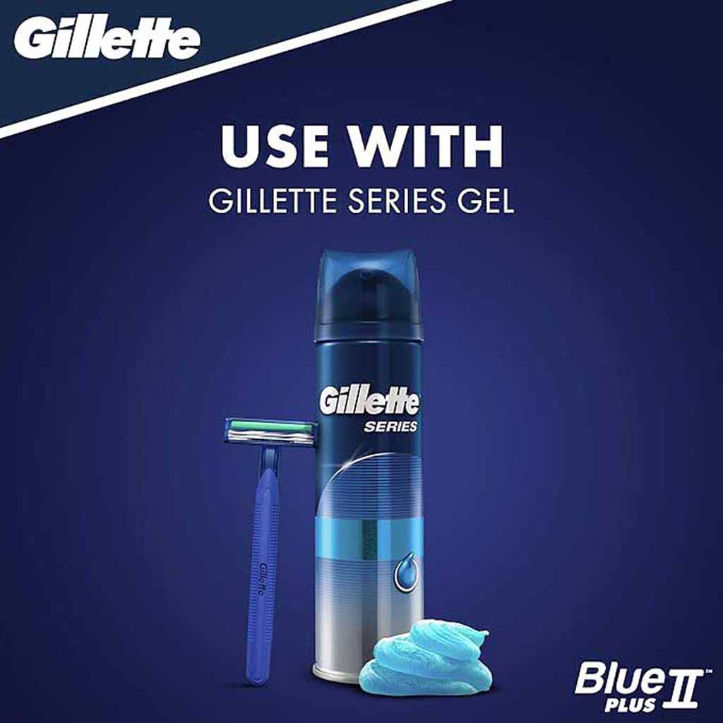 Gillette, Blue II Plus Ultra Grip Disposable Razors, Comfortable disposable razors with ultra grip, 15 pcs