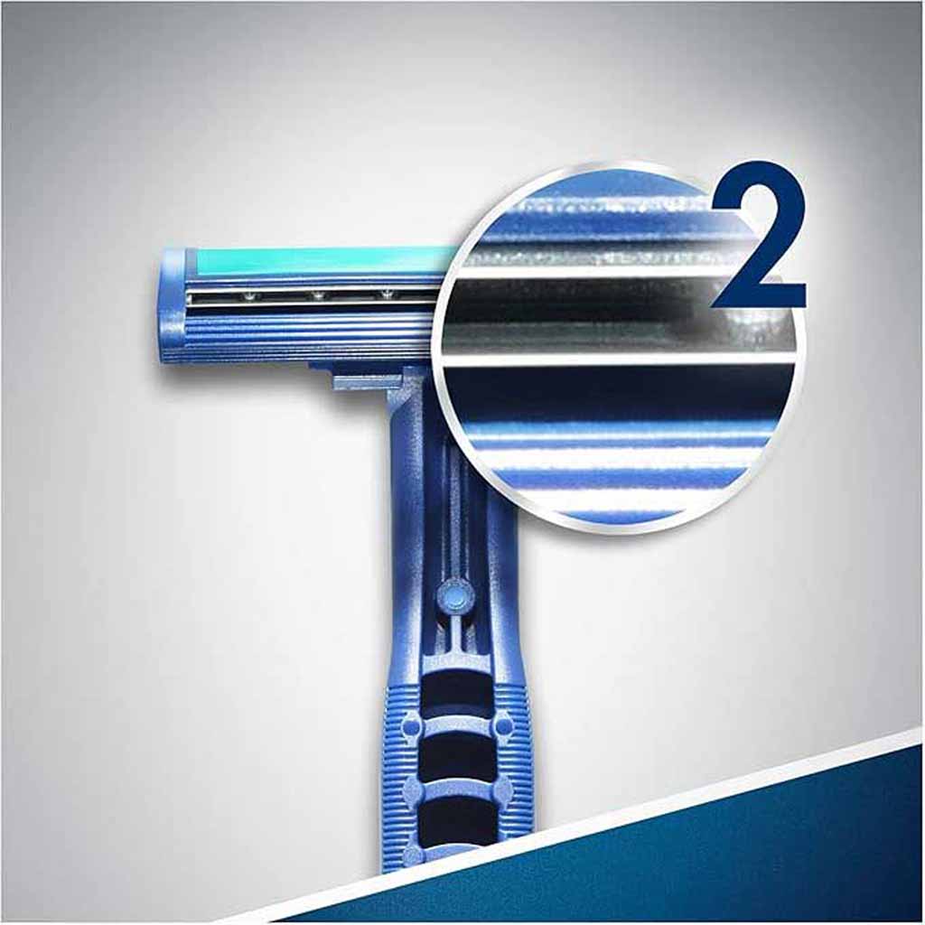Gillette, Blue II Plus Ultra Grip Disposable Razors, Comfortable Disposable Razors with Enhanced Grip, 15 razors