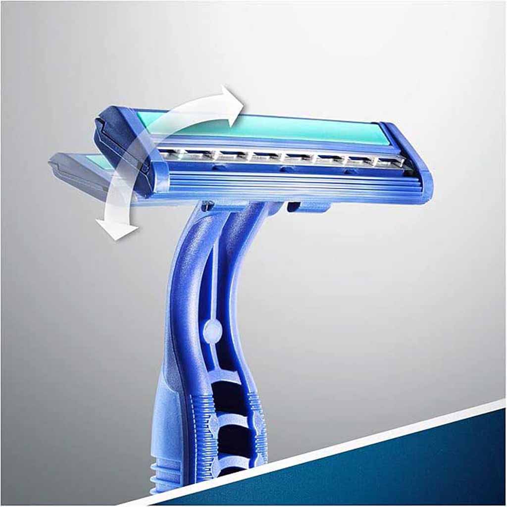Gillette, Blue II Plus Ultra Grip Disposable Razors, Comfortable Disposable Razors with Enhanced Grip, 15 razors