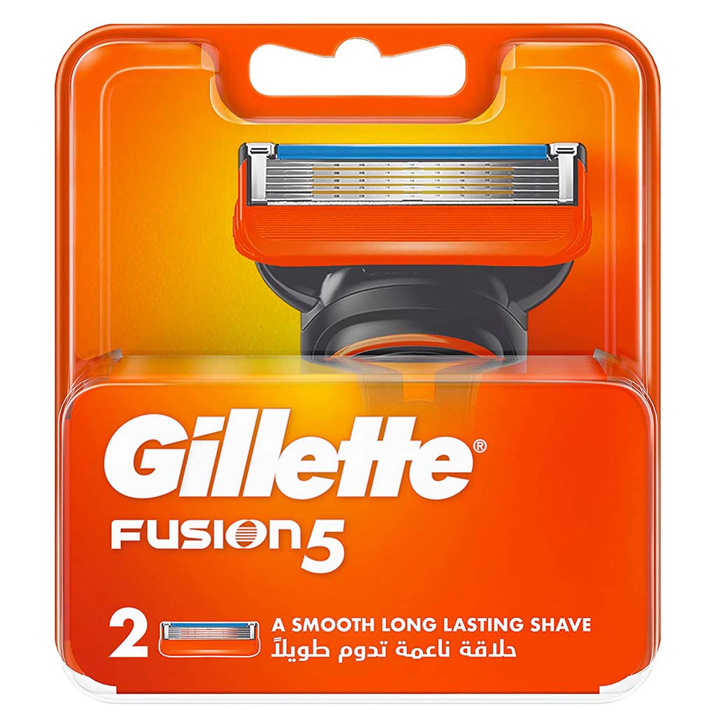 Gillette, Fusion 5 Manual Razor Blade Refill, Smooth Long-Lasting Shave Replacement Blades, 2 blades