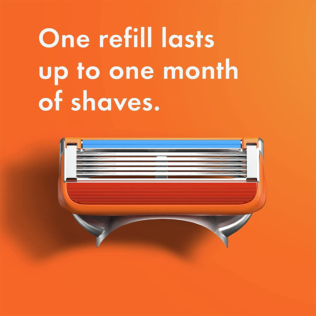 Gillette, Fusion 5 Manual Razor Blade Refill, Smooth Long-Lasting Shave Replacement Blades, 2 blades