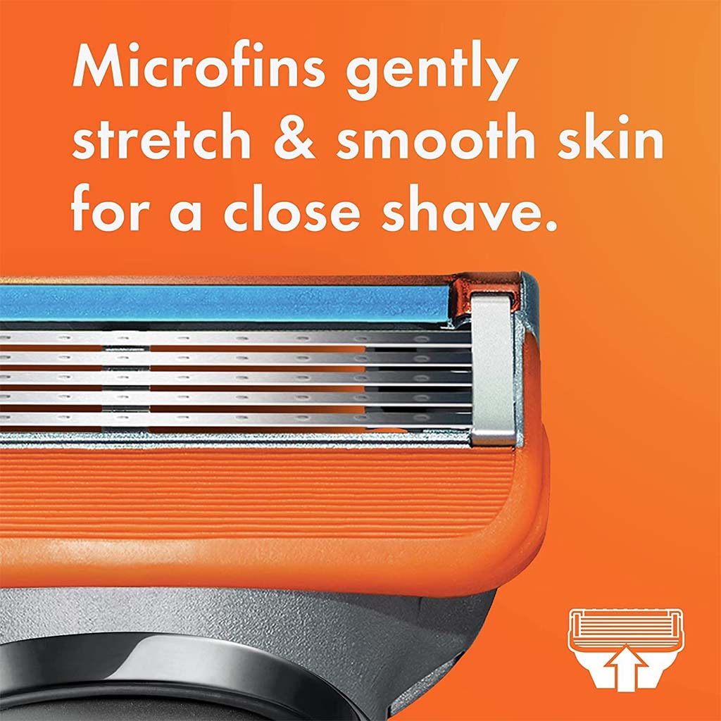 Gillette Fusion 5 Manual Razor Blade Refill For Smooth Long Lasting Shave, Pack of 4's