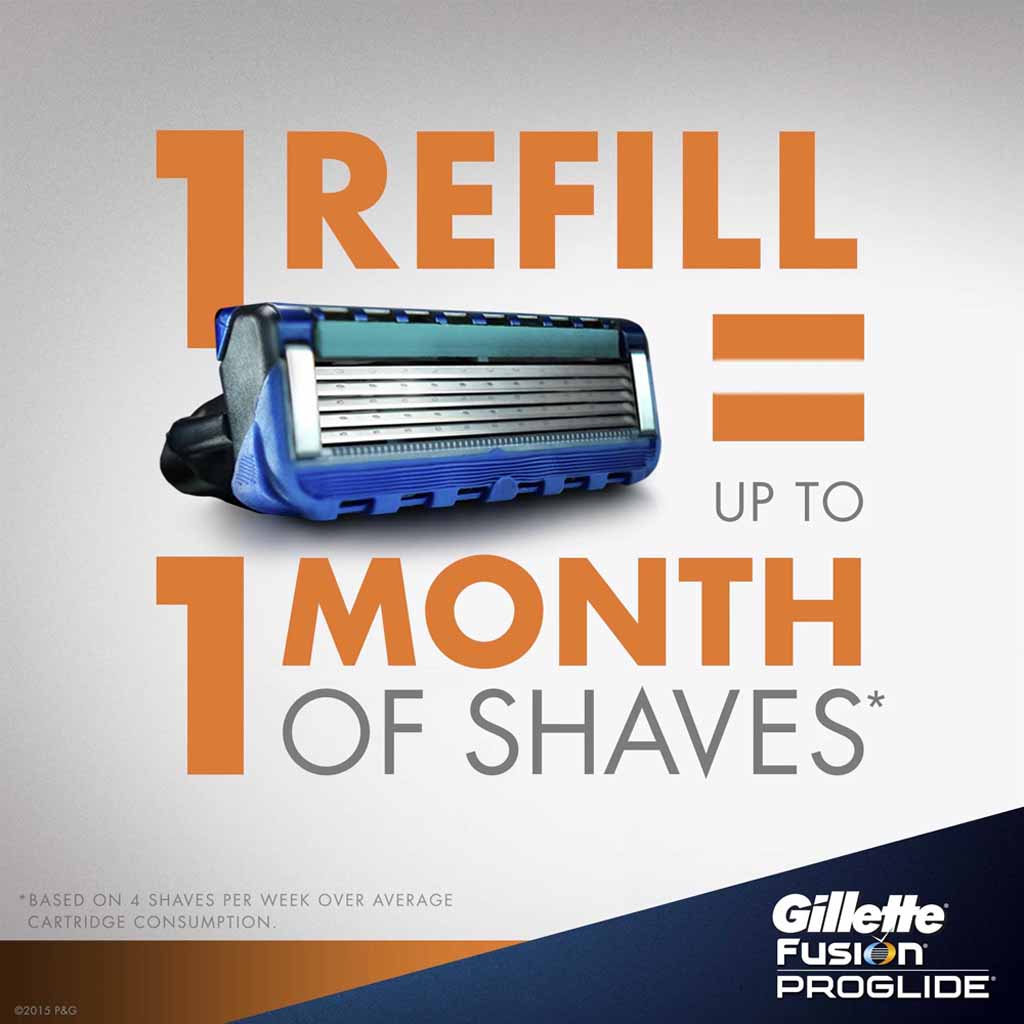 Gillette, Fusion Proglide Razor Blades, Precision replacement razor blades for Fusion Proglide