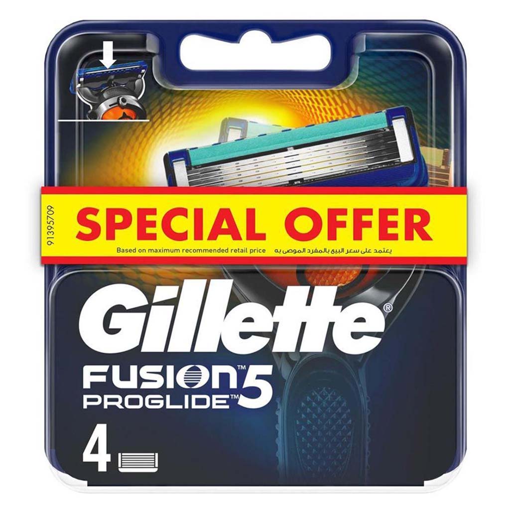 Gillette Fusion, 5 ProGlide Men's Manual Razor Blades Refills, Precision blades for smooth shaving