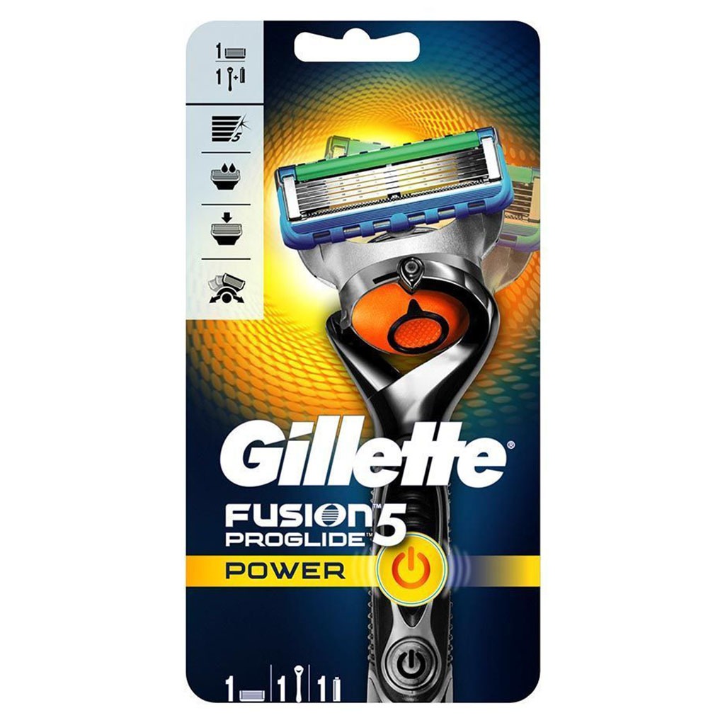 Gillette Fusion, 5 ProGlide Power Men's Razor, Razor with flex ball technology for close shave