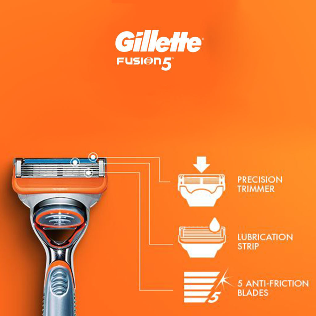 Gillette, Fusion 5 power razor blade refill, Replacement blades for perfect shave and beard shaping