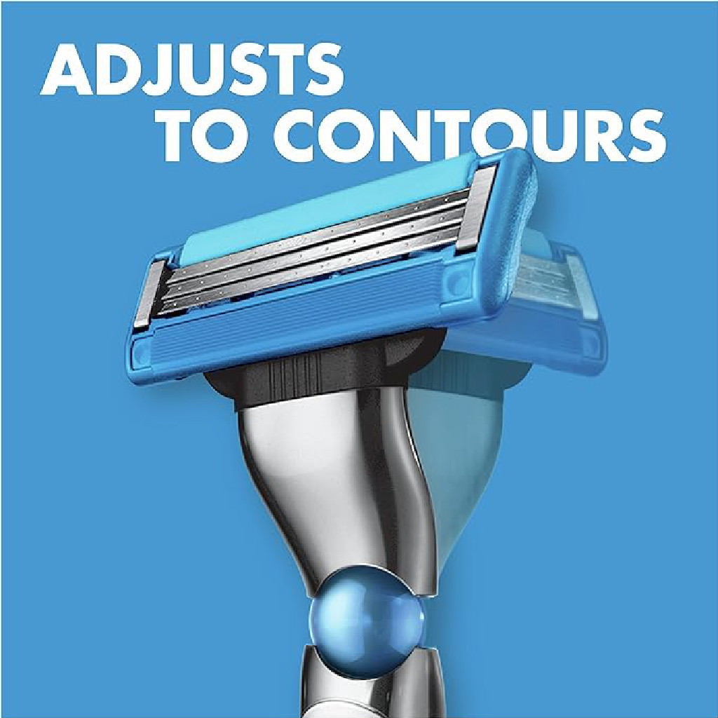 Gillette, Mach3 Turbo Razor, Precision razor with triple blades for smooth shave, 2 pieces