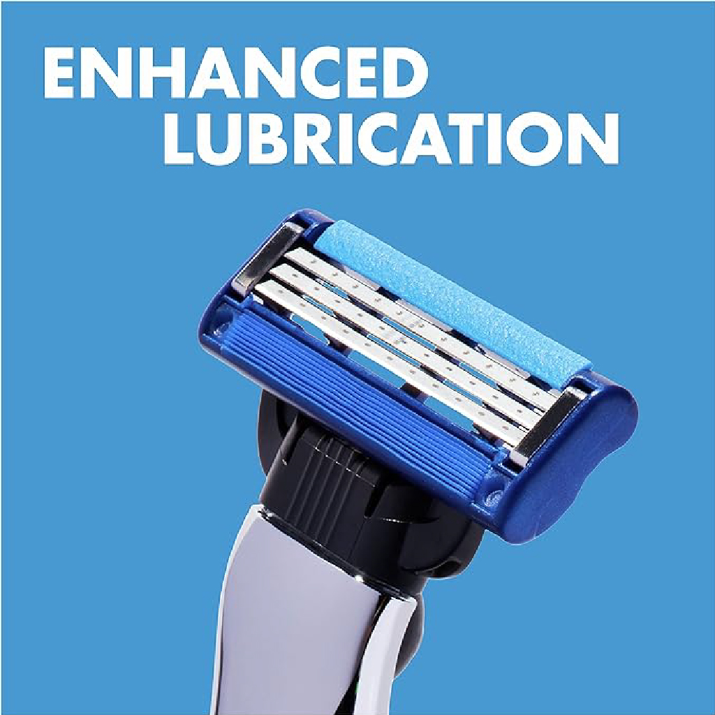 Gillette, Mach3 Turbo Razor, Precision razor with triple blades for smooth shave, 2 pieces