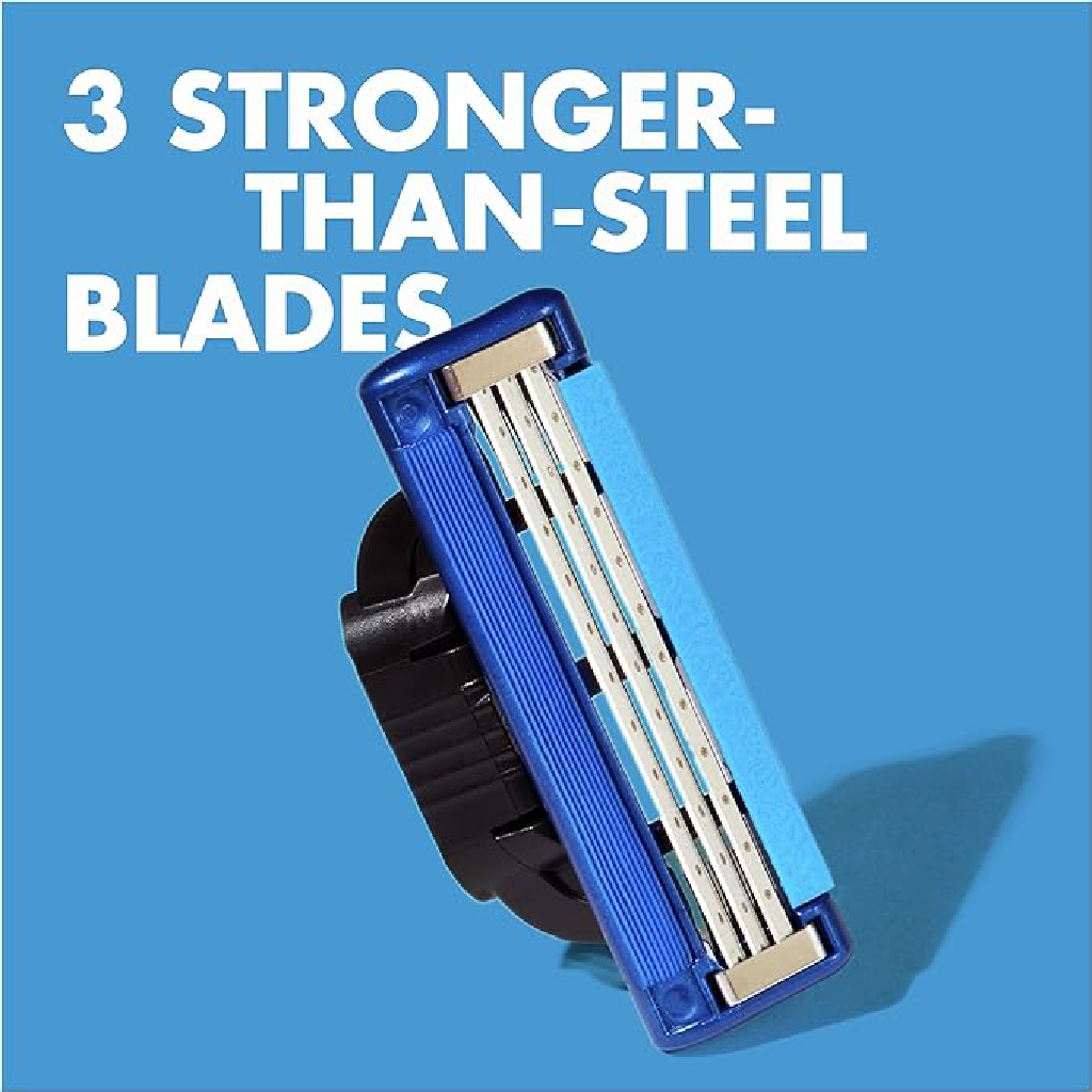 Gillette, Mach3 Turbo Razor, Precision razor with triple blades for smooth shave, 2 pieces