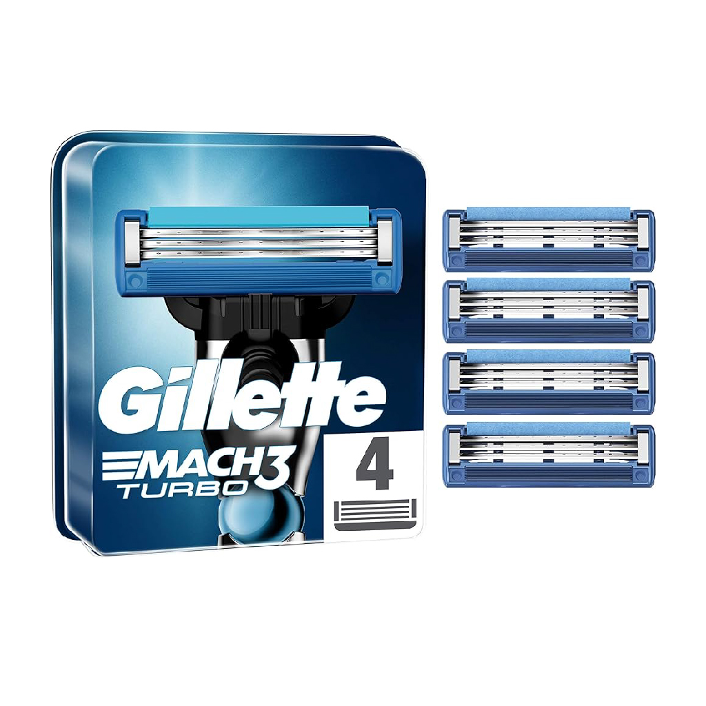 Gillette, Mach3 Turbo Razor, High-performance razor with 4 blades for close shave