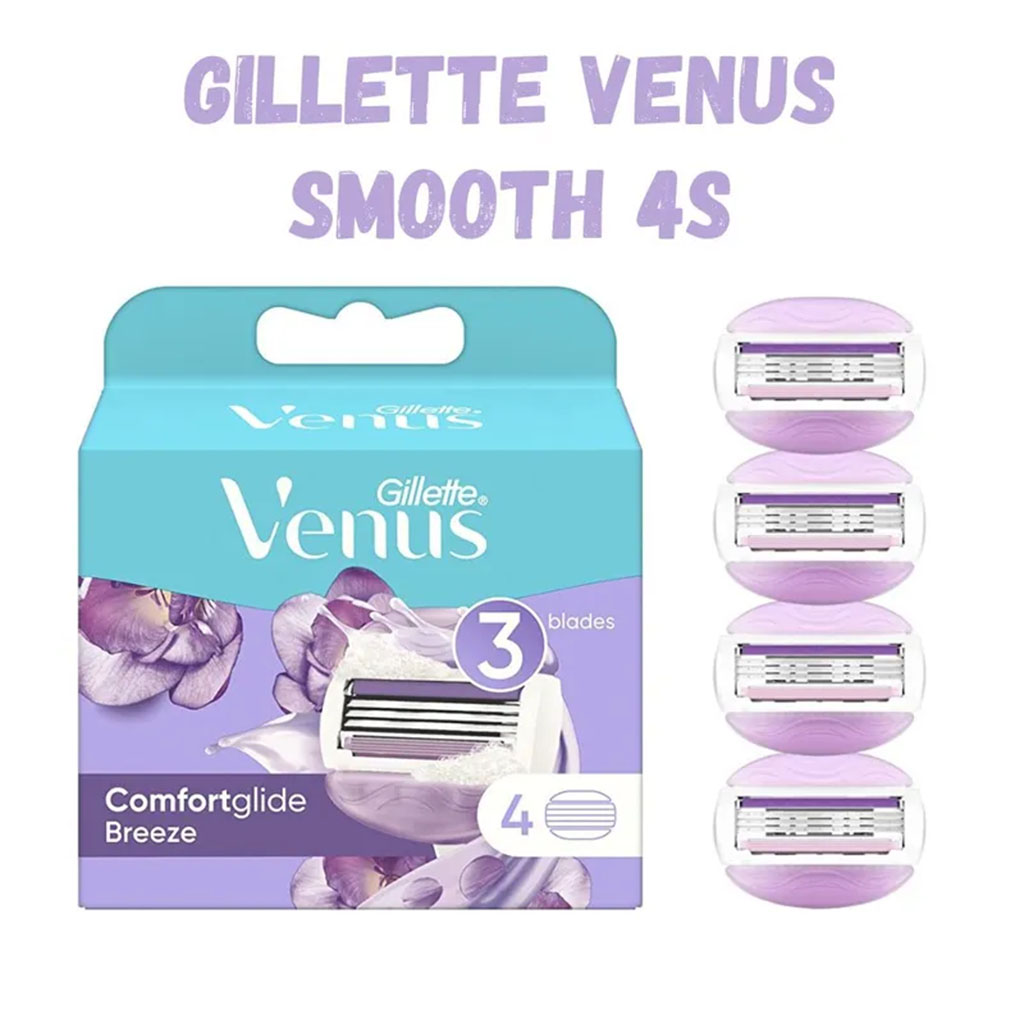 Gillette, Venus Breeze Disposable Razors, Moisturizing Disposable Razors with Aloe and Vitamin E, 4 razors