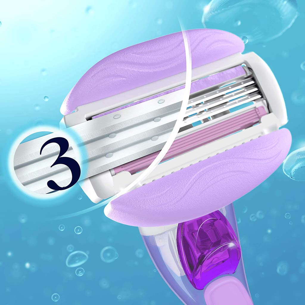 Gillette, Venus Comfortglide Breeze Women's Razor, Smooth glide razor with moisture bars, 1 handle + 2 blades
