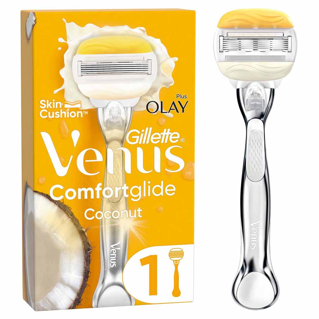 Gillette, Venus & Olay Comfortglide Women Razor, Razor with Moisturizing Olay Strip, 1 razor