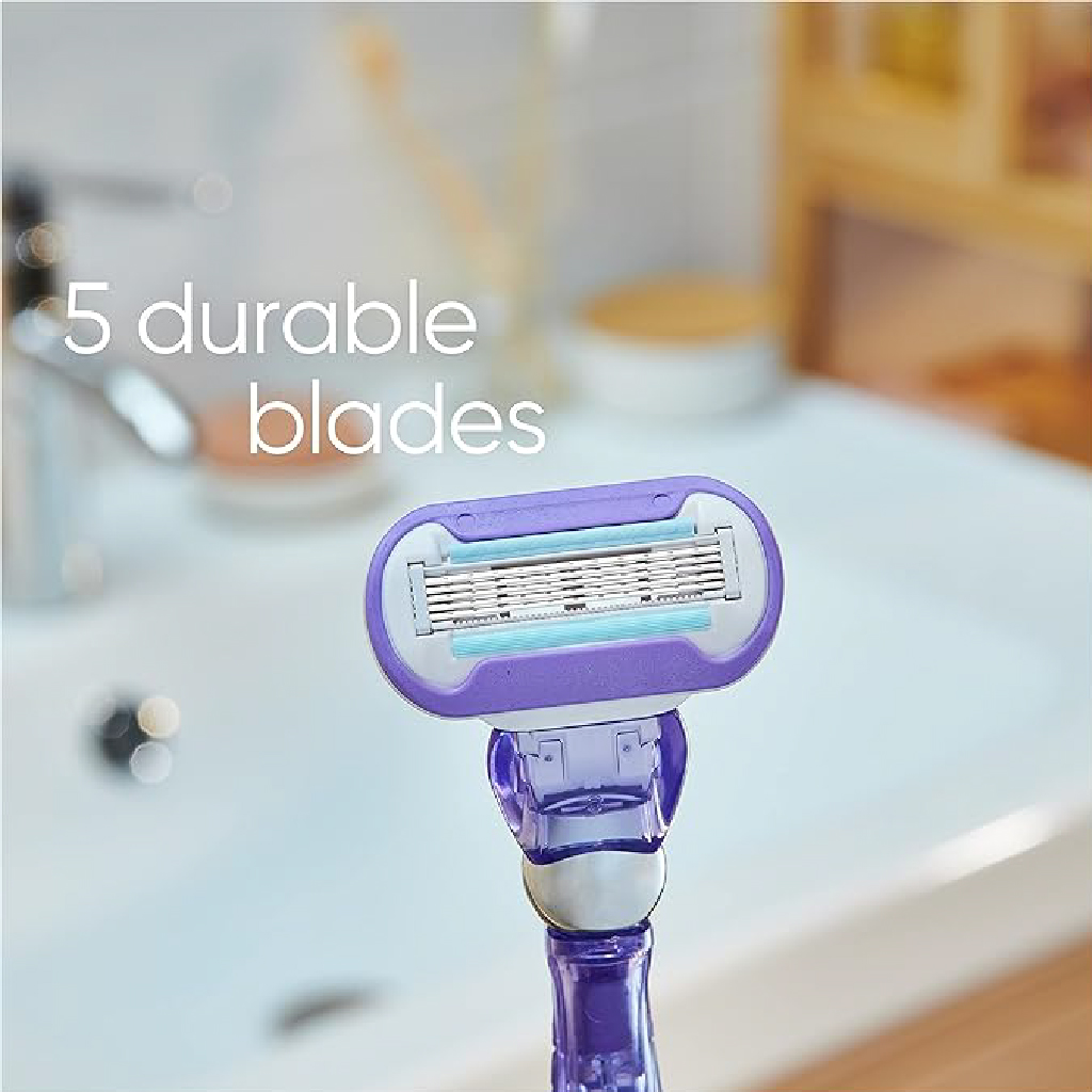 Gillette, Venus Deluxe Smooth Swirl Women's Razor Handle + 1 Blade Refill, 1 Count