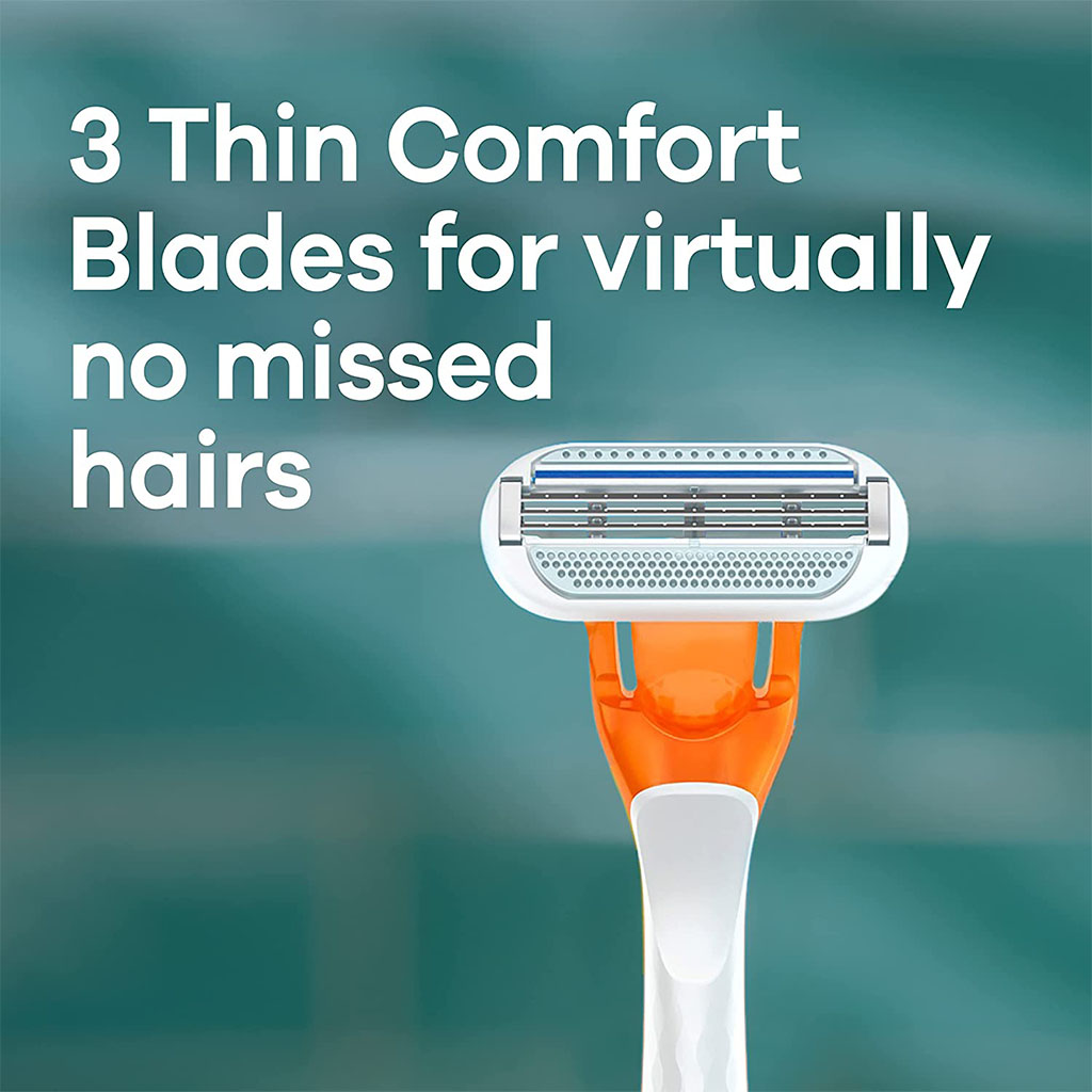 Gillette Venus Riviera Close & Clean In 1 Stroke Women's Disposable Razor, Pack of 2's