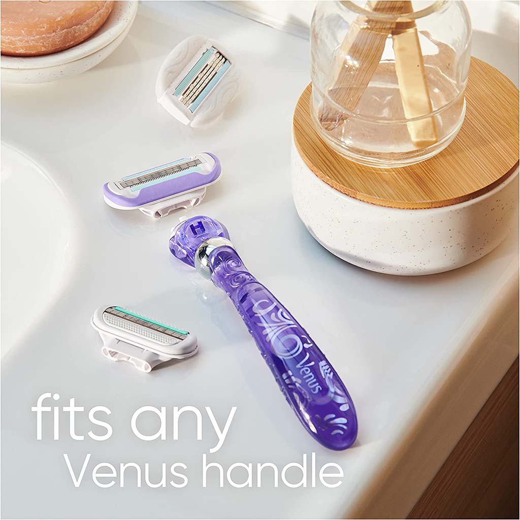Gillette, Venus Extra Smooth Swirl Women's Razor Blade Refills, Replacement Blades with Swirl Design, 4 blades
