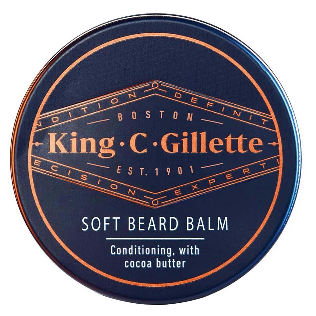 King C. Gillette Men's Deep Conditioning Soft Beard Balm With Cocoa Butter, Argan Oil and Shea Butter 100ml