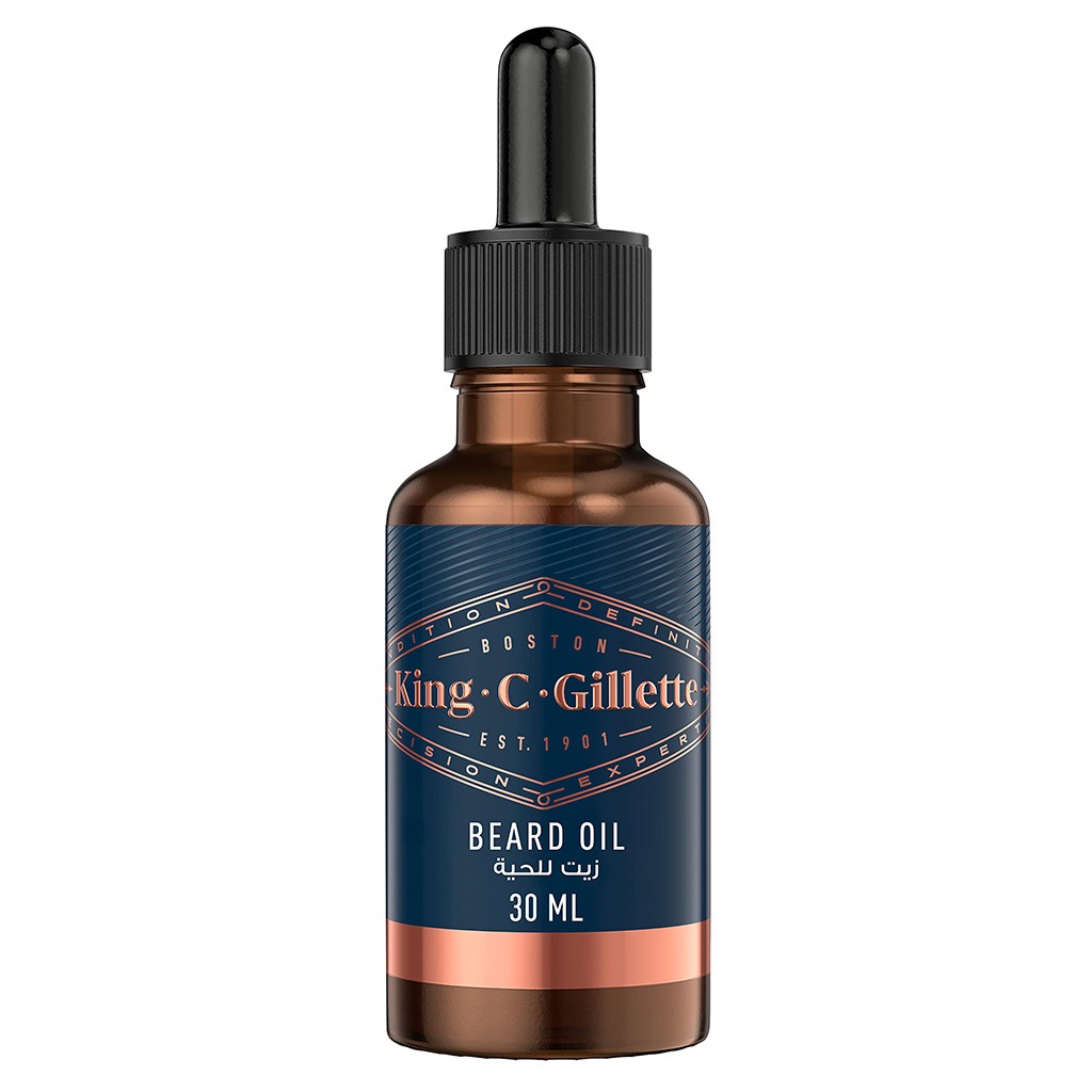 King C. Gillette, Men’s Nourishing Beard Oil, Hydrating beard oil with plant-based oils, 30ml