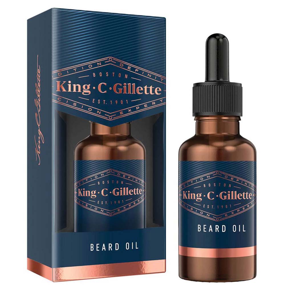 King C. Gillette, Men’s Nourishing Beard Oil, Hydrating beard oil with plant-based oils, 30ml
