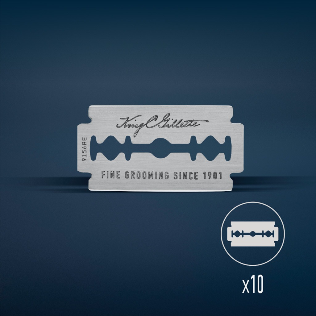 King C. Gillette Best Stainless Steel Platinum Coated Blades For Men's Double Edge Safety Razor, Pack of 10's