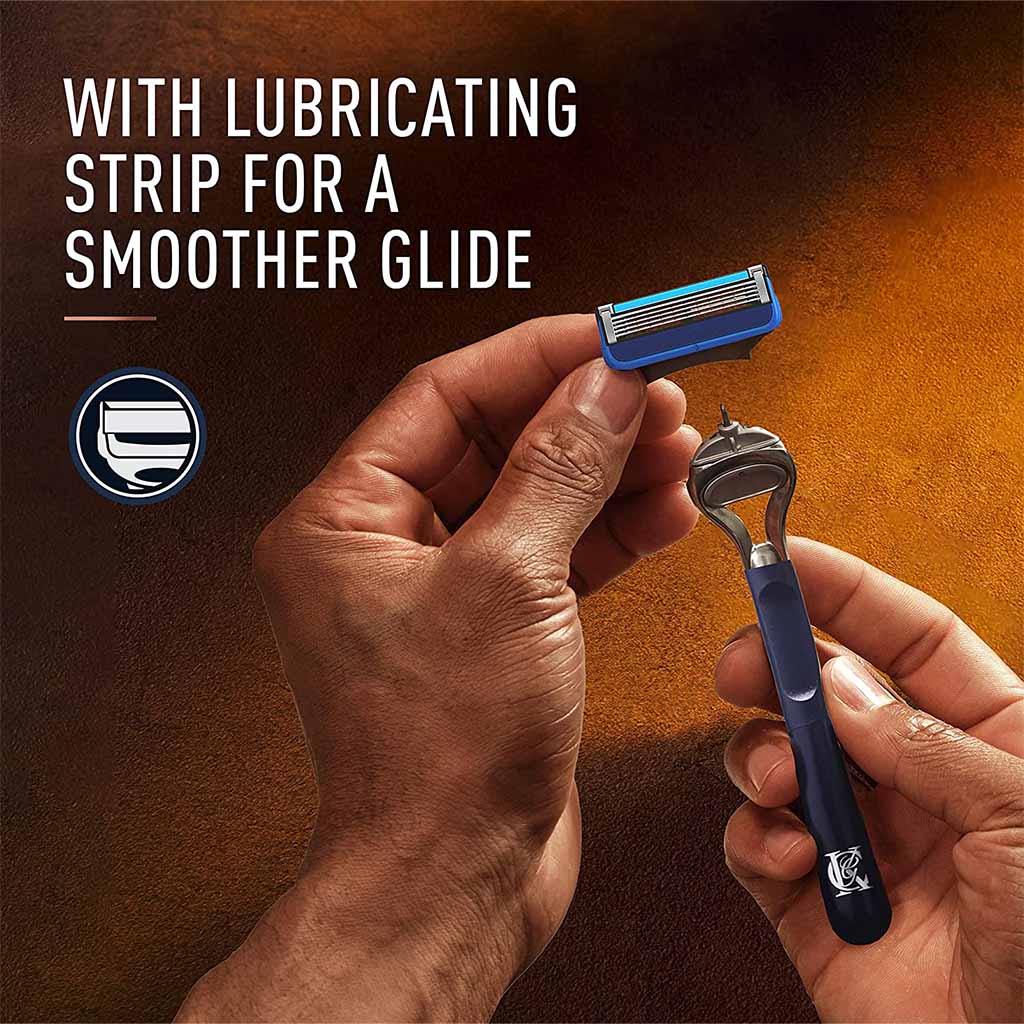 King C. Gillette Men's Shave & Edging Razor With 5 Built In Premium Blades & Precision Trimmer, Pack of 1's