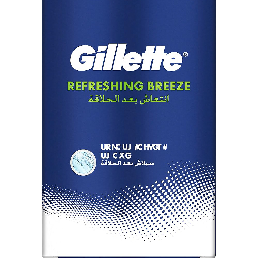 Gillette, Aftershave Splash Refreshing, Invigorating post-shave skin toner, 100ml